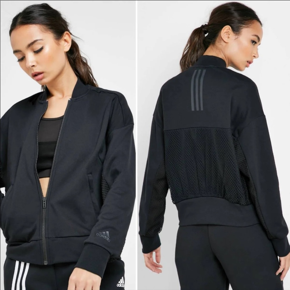 Adidas mesh bomber jacket